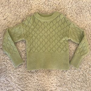 A New Day pointelle pistachio colored sweater